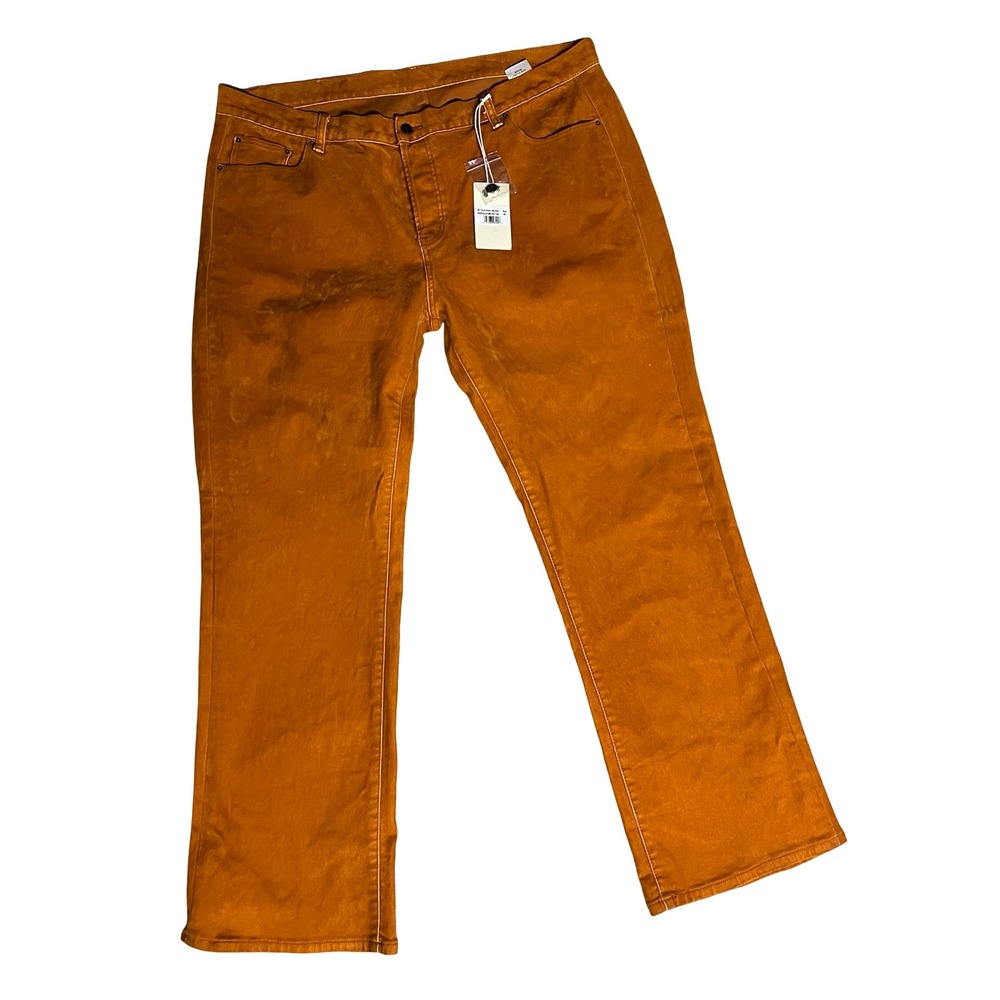 MNML B577 Suede Western Flare Denim Rust Orange Mens Size 42 M2023-D198-RST-42